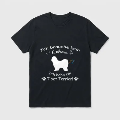 Tibet Terrier Tibet Terrier Hund T-Shirt – Klassisches T-Shirt in Schwarz