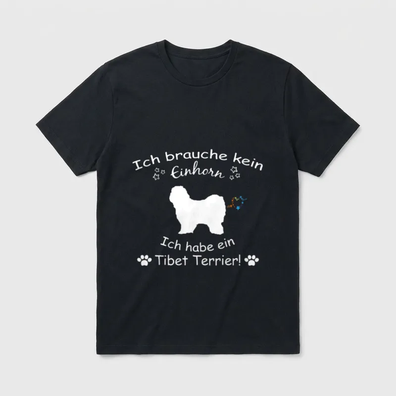 Tibet Terrier Tibet Terrier Hund T-Shirt – Klassisches T-Shirt in Schwarz