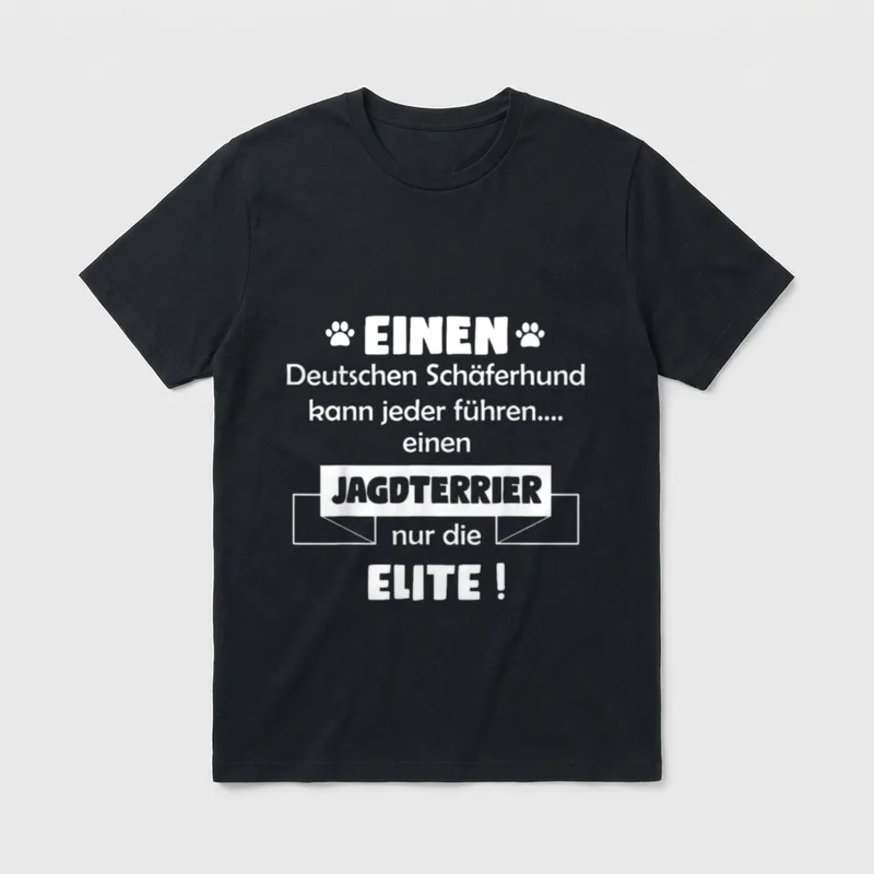 Deutscher Jagdterrier SThirt Jagdterrier T-Shirt – Klassisches T-Shirt in Schwarz