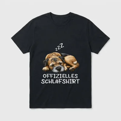 Offizielles Schlafshirt Border Terrier T-Shirt – Klassisches T-Shirt in Schwarz