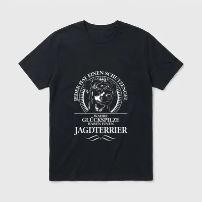 Deutscher Jagdterrier Schutzengel Jagdhunde T-Shirt – Klassisches T-Shirt in Schwarz