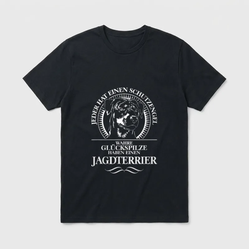 Deutscher Jagdterrier Schutzengel Jagdhunde T-Shirt – Klassisches T-Shirt in Schwarz