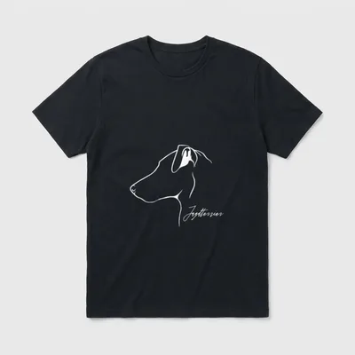 Deutscher Jagdterrier Profil Hunderasse T-Shirt – Klassisches T-Shirt in Schwarz