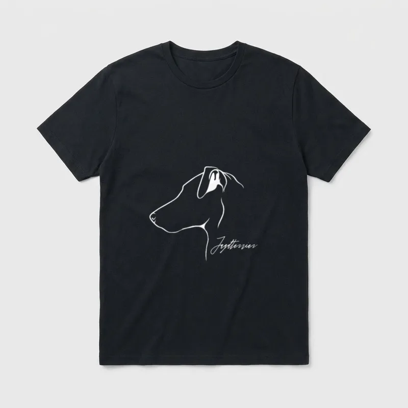 Deutscher Jagdterrier Profil Hunderasse T-Shirt – Klassisches T-Shirt in Schwarz