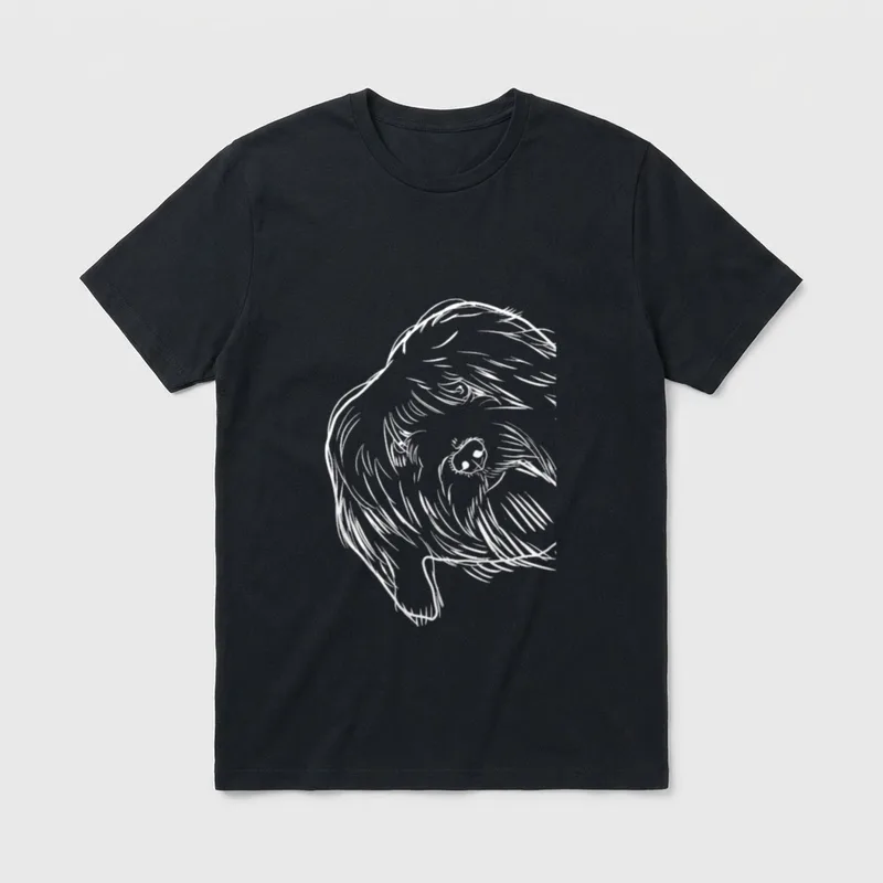 Lustiger Hund Tibet Terrier T-Shirt – Klassisches T-Shirt in Schwarz