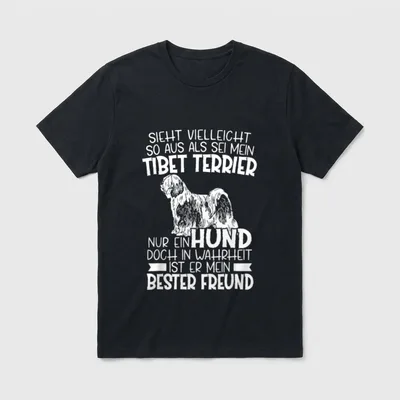 Mein Tibet Terrier Ist T-Shirt – Klassisches T-Shirt in Schwarz
