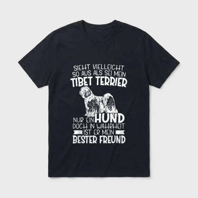 Mein Tibet Terrier Ist T-Shirt – Klassisches T-Shirt in Schwarz