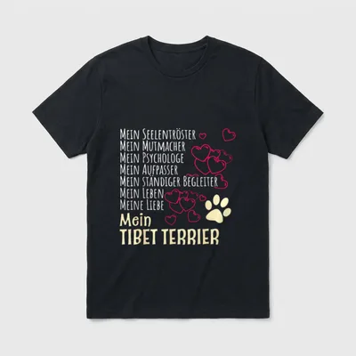 Bekleidung Hunde Besitzer Spruch Tibet T-Shirt – Klassisches T-Shirt in Schwarz