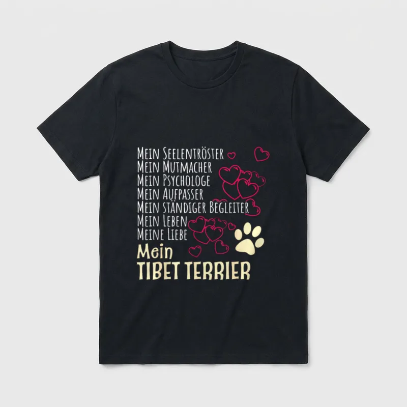 Bekleidung Hunde Besitzer Spruch Tibet T-Shirt – Klassisches T-Shirt in Schwarz