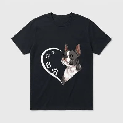 Boston Terrier für Frauen Mädchen T-Shirt – Klassisches T-Shirt in Schwarz