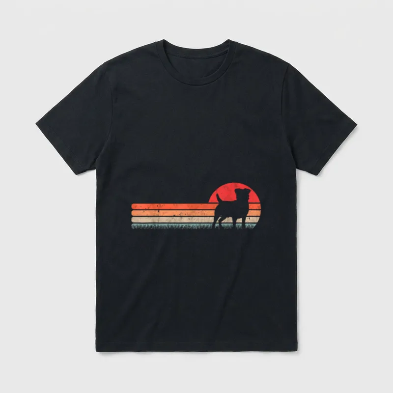 Deutscher Jagdterrier Vintage Jagdhund T-Shirt – Klassisches T-Shirt in Schwarz
