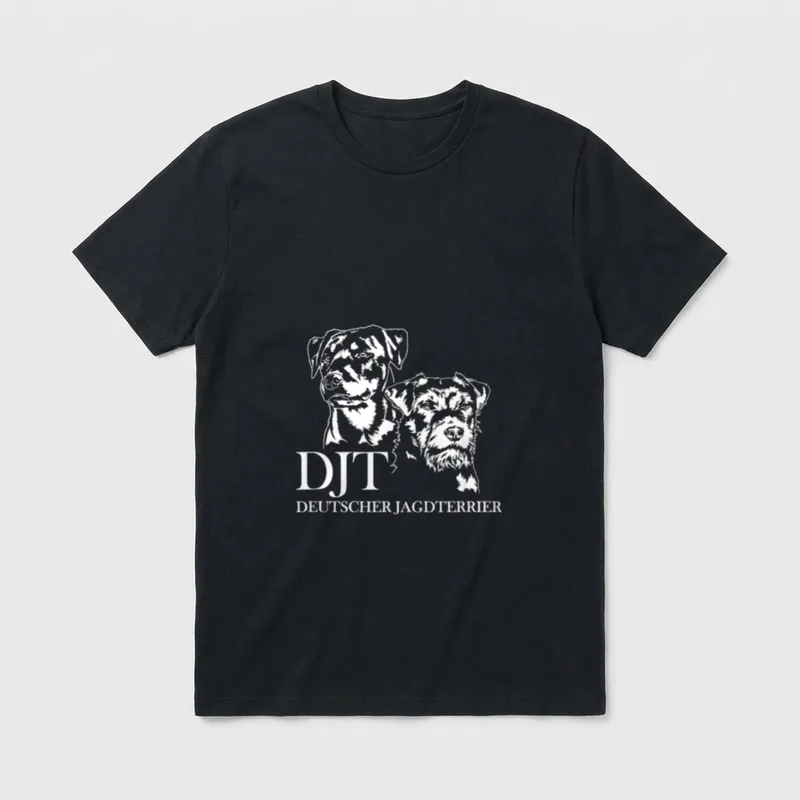 DJT Deutscher Jagdterrier Portrait T-Shirt – Klassisches T-Shirt in Schwarz