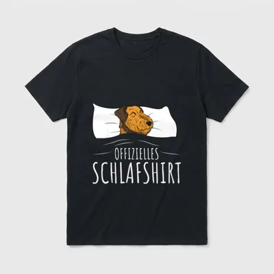 Offizielles Schlafshirt Airedale Terrier T-Shirt – Klassisches T-Shirt in Schwarz