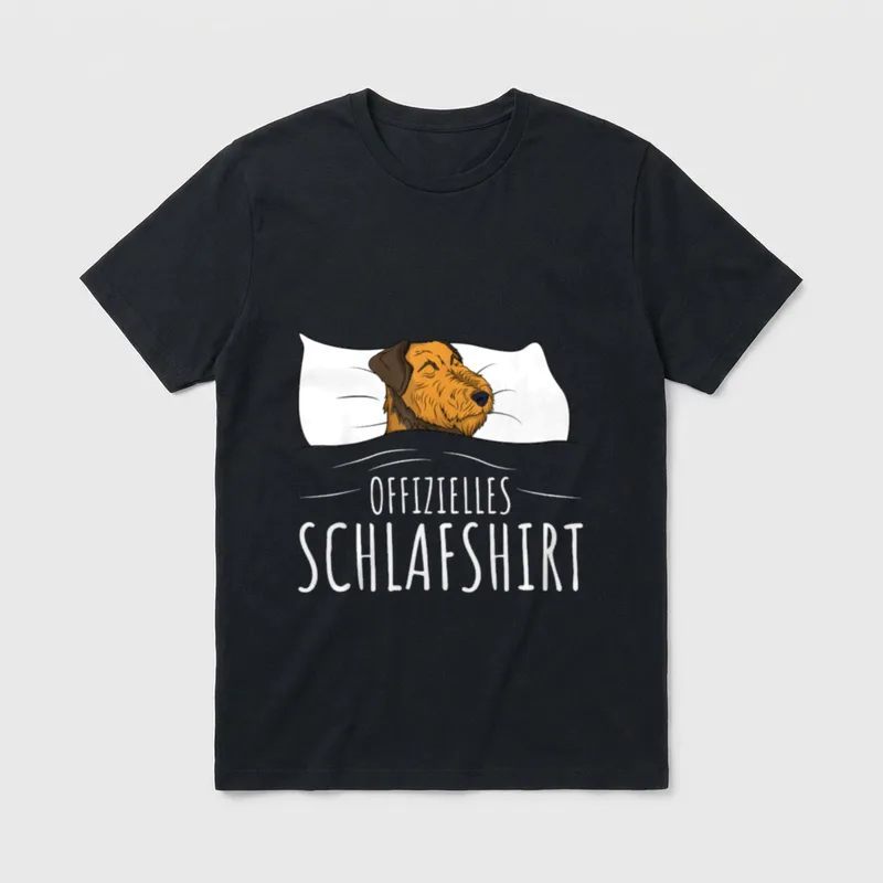 Offizielles Schlafshirt Airedale Terrier T-Shirt – Klassisches T-Shirt in Schwarz