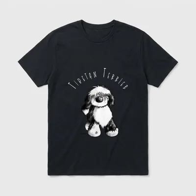 Happy Tibet Terrier I T-Shirt – Klassisches T-Shirt in Schwarz