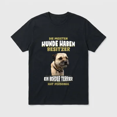 Border Terrier Border Terrier Hund T-Shirt – Klassisches T-Shirt in Schwarz