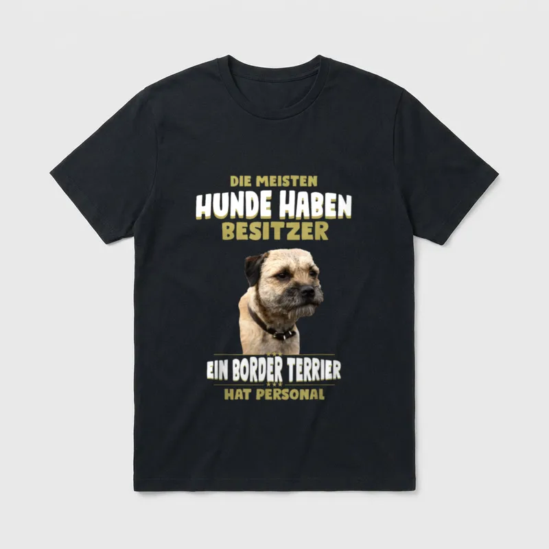 Border Terrier Border Terrier Hund T-Shirt – Klassisches T-Shirt in Schwarz