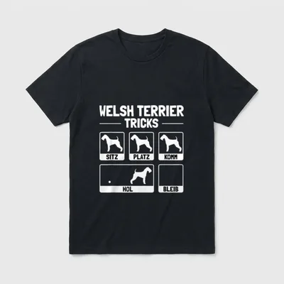 Lustiges Welsh Terrier Hund T-Shirt – Klassisches T-Shirt in Schwarz
