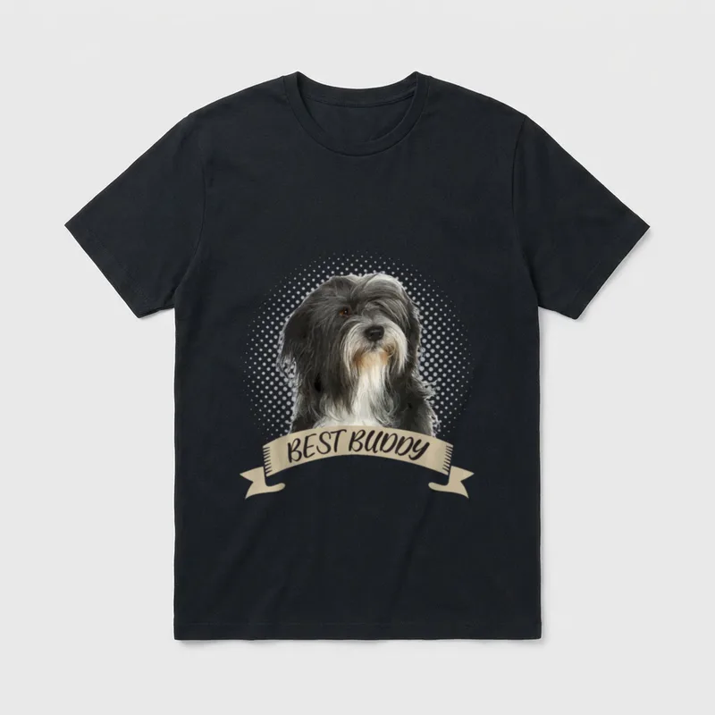 Tibet Terrier Best Buddy T-Shirt – Klassisches T-Shirt in Schwarz