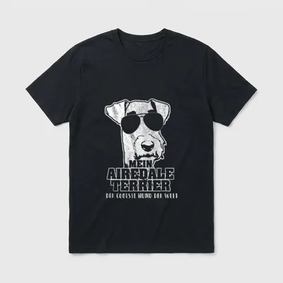 Mein Airedale Terrier T-Shirt – Klassisches T-Shirt in Schwarz