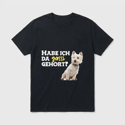 Westi Gassi Gehen West T-Shirt – Klassisches T-Shirt in Schwarz