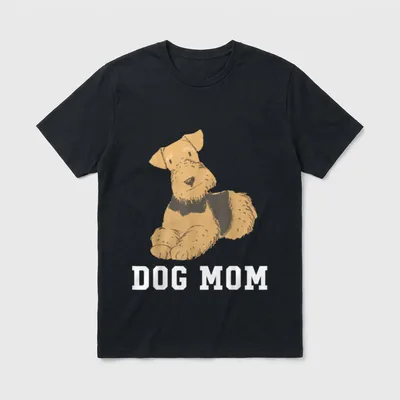 Welsh Terrier Dog Mom T-Shirt – Klassisches T-Shirt in Schwarz