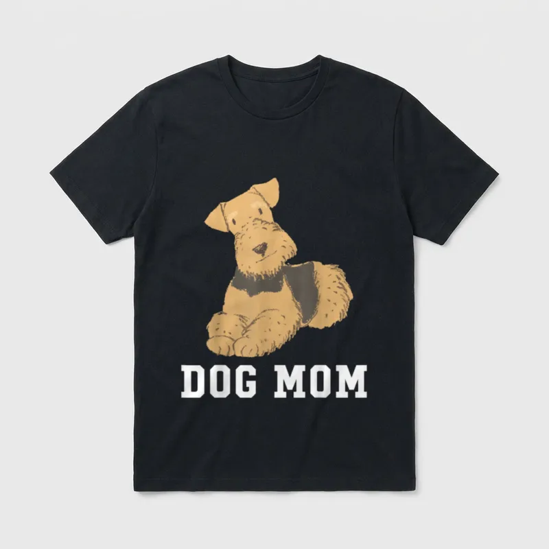 Welsh Terrier Dog Mom T-Shirt – Klassisches T-Shirt in Schwarz