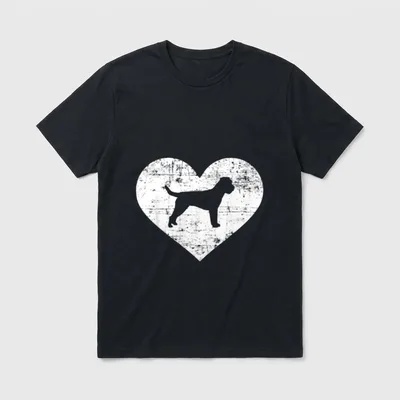 Border Terrier Herz T-Shirt – Klassisches T-Shirt in Schwarz