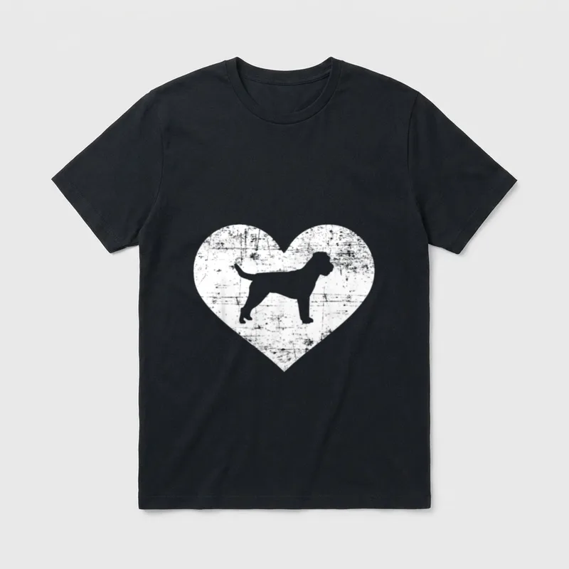 Border Terrier Herz T-Shirt – Klassisches T-Shirt in Schwarz