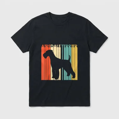 Airedale Terrier Airedale Terrier Dog T-Shirt – Klassisches T-Shirt in Schwarz
