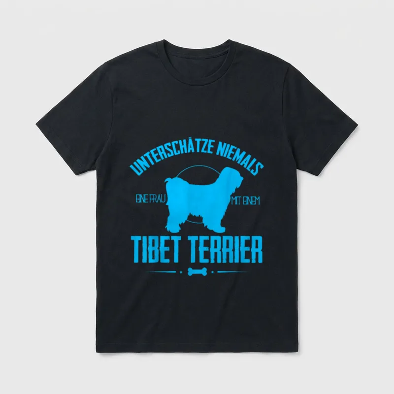 Unterschätze nie eine Frau Weitere Terrier T-Shirt – Klassisches T-Shirt in Schwarz