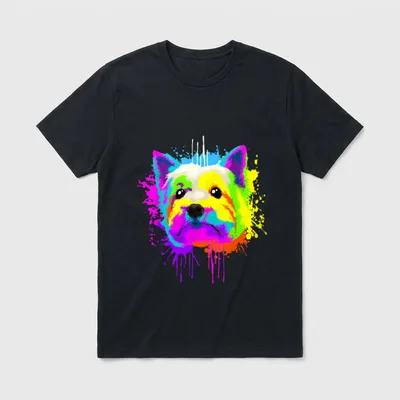 Splash Art West Highland T-Shirt – Klassisches T-Shirt in Schwarz