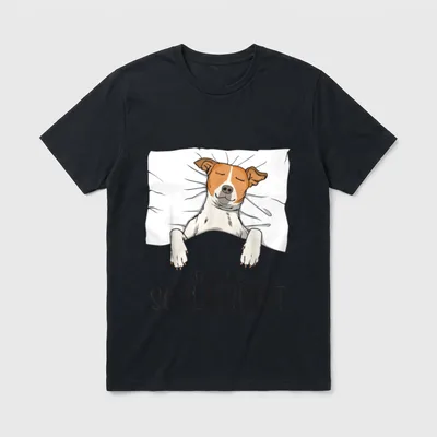 Offizielles Schlafshirt Hund Schlafanzug Jack T-Shirt – Klassisches T-Shirt in Schwarz