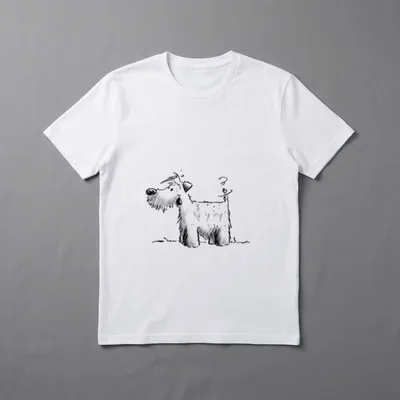 MODARTIS Lustiger Cartoonhund T-Shirt – Klassisches T-Shirt in Schwarz
