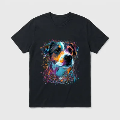 Colorful Splash Art Jack T-Shirt – Klassisches T-Shirt in Schwarz