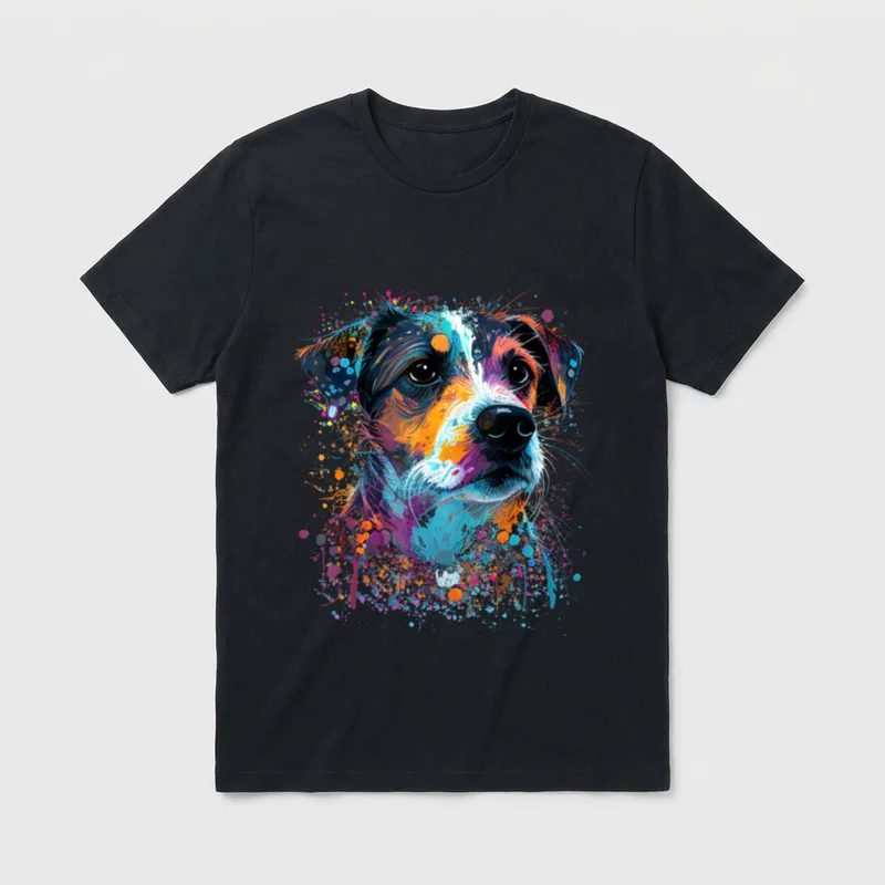 Colorful Splash Art Jack T-Shirt – Klassisches T-Shirt in Schwarz