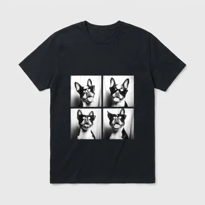 Boston Terrier Lustige Hunde T-Shirt – Klassisches T-Shirt in Schwarz