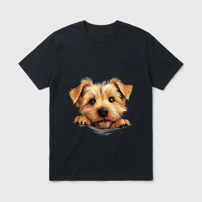 Norfolk Terrier glücklich T-Shirt – Klassisches T-Shirt in Schwarz
