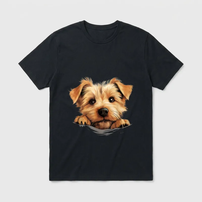 Norfolk Terrier glücklich T-Shirt – Klassisches T-Shirt in Schwarz