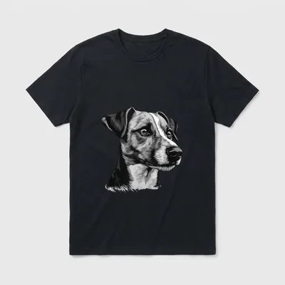 Jack Russel Terrier Hund T-Shirt 0143 – Klassisches T-Shirt in Schwarz