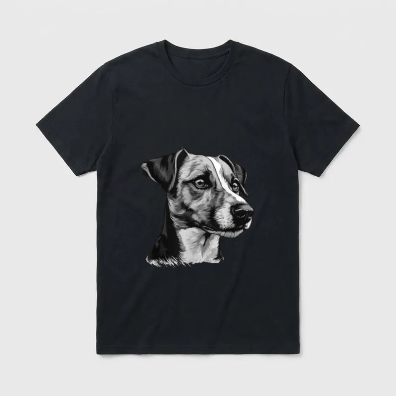 Jack Russel Terrier Hund T-Shirt 0143 – Klassisches T-Shirt in Schwarz