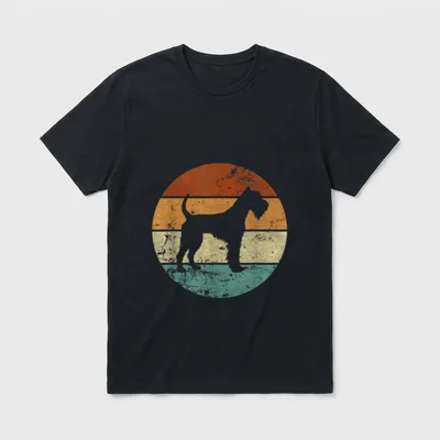 Irish Terrier Hund Retro T-Shirt – Klassisches T-Shirt in Schwarz