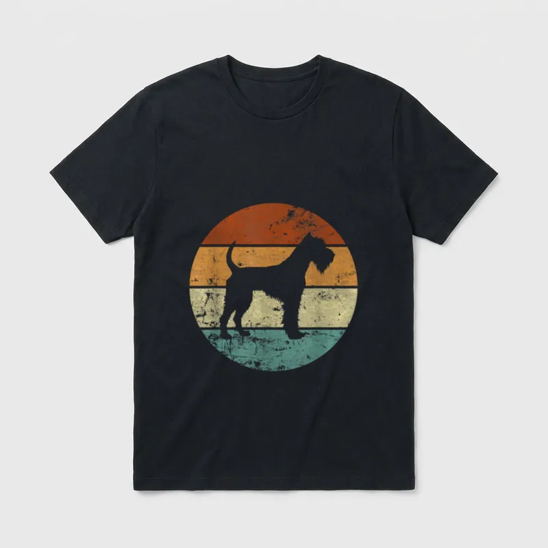 Irish Terrier Hund Retro T-Shirt – Klassisches T-Shirt in Schwarz