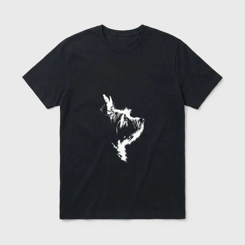 West Highland White Terrier Portrait T-Shirt – Klassisches T-Shirt in Schwarz