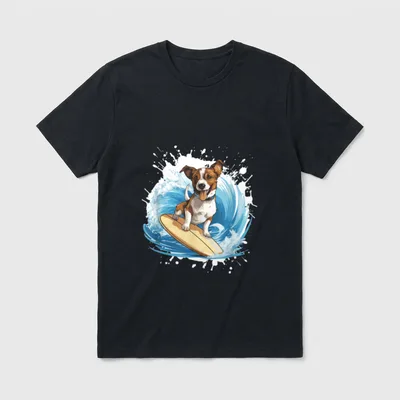 Jack Russel Terrier Hund T-Shirt 0152 – Klassisches T-Shirt in Schwarz