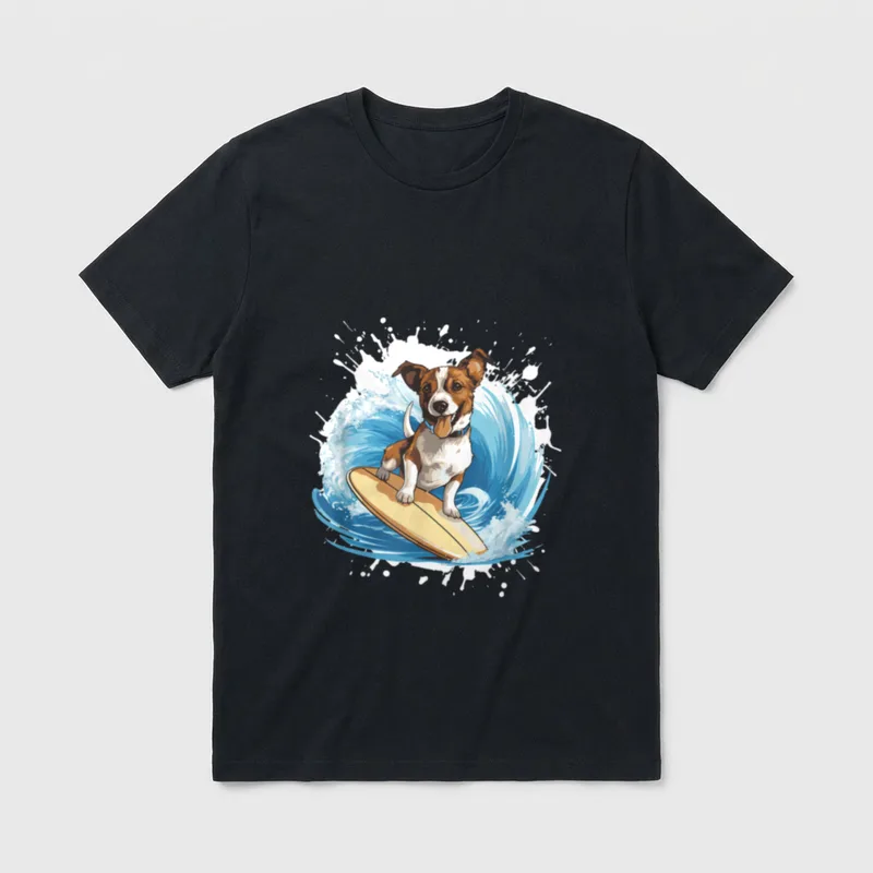 Jack Russel Terrier Hund T-Shirt 0152 – Klassisches T-Shirt in Schwarz