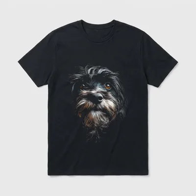 Tibetan Terrier Hundemotiv Pet T-Shirt – Klassisches T-Shirt in Schwarz