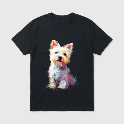 West Highland White Terrier T-Shirt 0154 – Klassisches T-Shirt in Schwarz