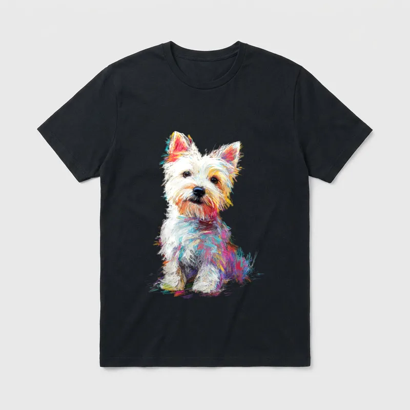 West Highland White Terrier T-Shirt 0154 – Klassisches T-Shirt in Schwarz