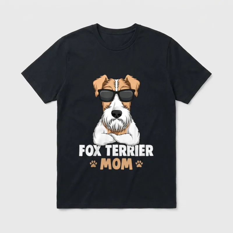 Foxterrier Fox Terrier Mom T-Shirt – Klassisches T-Shirt in Schwarz